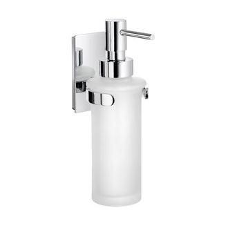 Smedbo ZK369 Pool Wallmount Holder with Frosted Glass Soap Dispenser